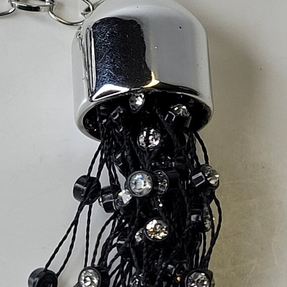 Black Beaded Crystal Braided Choker Necklace - Picture 8 of 9